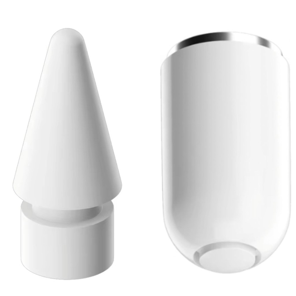 Combo Ponta Tampa Magnética Para Apple Pencil 1 Geração Novo Branco Acessórios P
