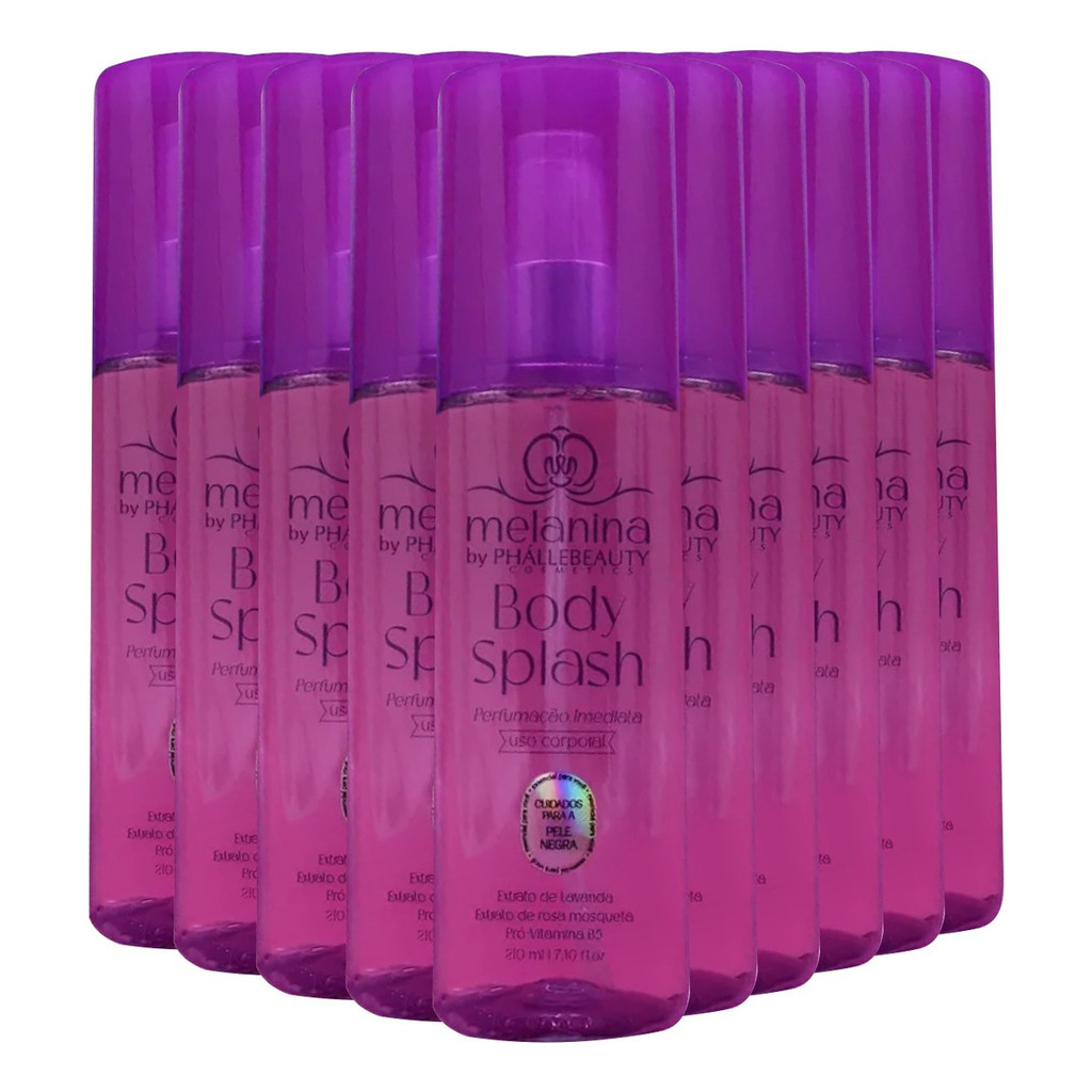 10 Body Splash Melanina By Phállebeauty Corporpal Atacado