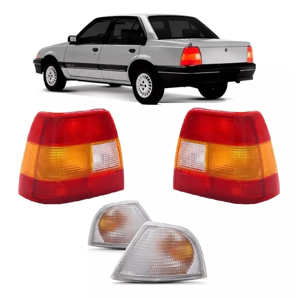 Kit Lanterna Monza Tubarão 91 A 96 Âmbar Pisca Cristal Cibié