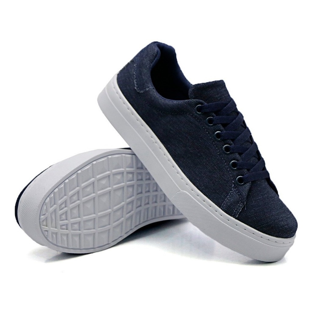 Tênis Feminino Casual Mod C/listras Dkshoes Sola3,3cm