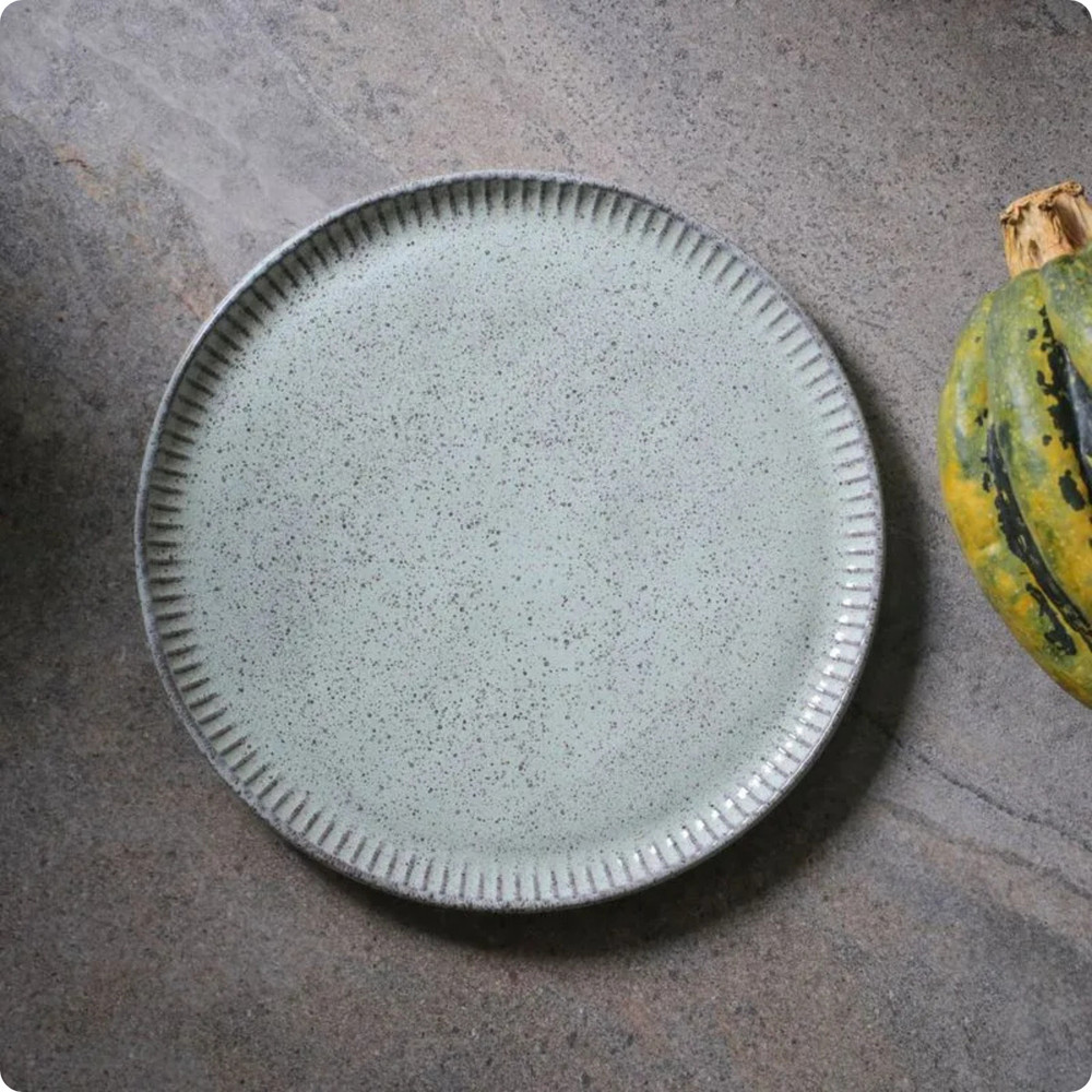 Prato de Sobremesa Linhas Pistache Verde 21,5cm Porto Brasil — imagem 2 de 2