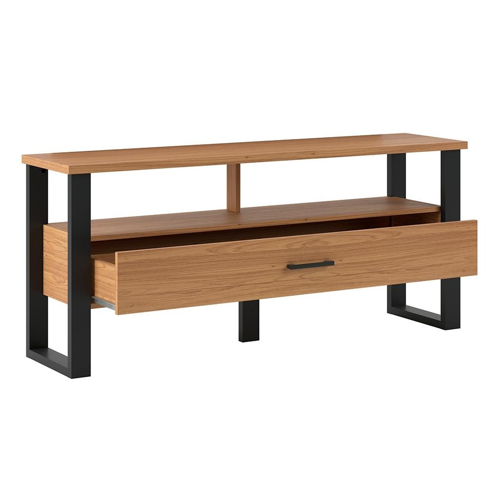 Rack Pernambuco 1 GV Freijó e Preto 140 cm em Oferta na Shopee