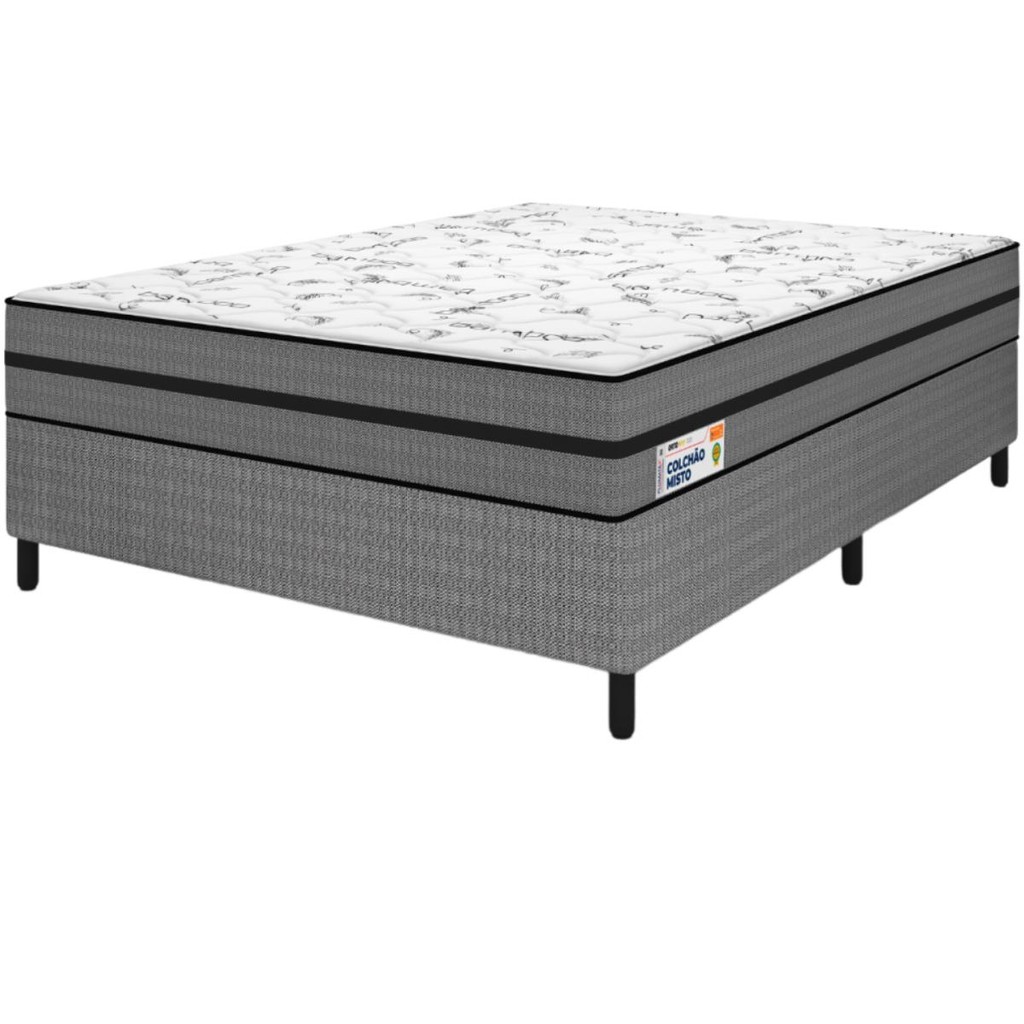 Cama Box Casal Ortovip D33 138x188x43cm Ortopédico Extra Firme Suporte 90kg Antiácaro Plumatex em Oferta na Shopee