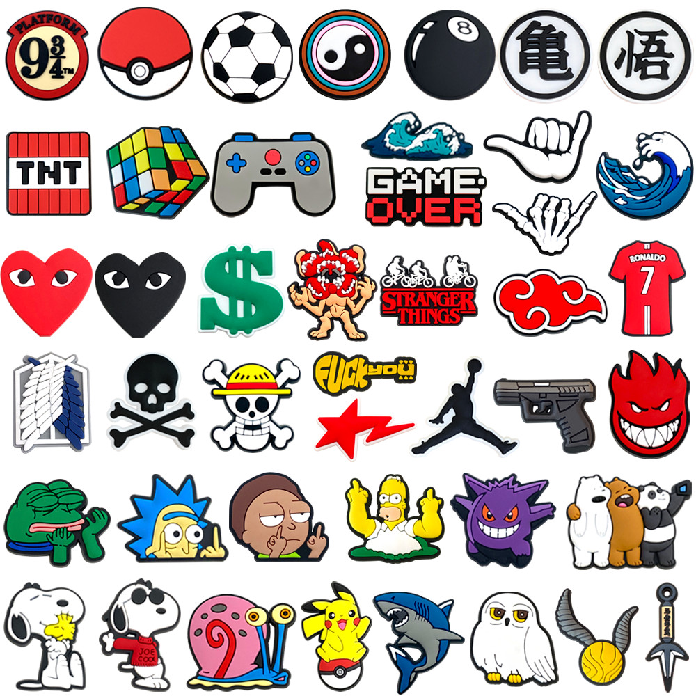 Encantos De Sapato Acessórios DIY Para Com Botões Decorações De PVC Adequadas Sandálias De Slides De Bolha