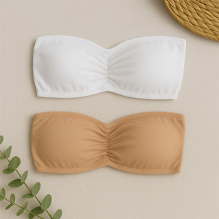 Kit 2 Tops Tomara Que Caia Sem Alça com Bojo Sutiã Bustie Confortável em Oferta na Shopee