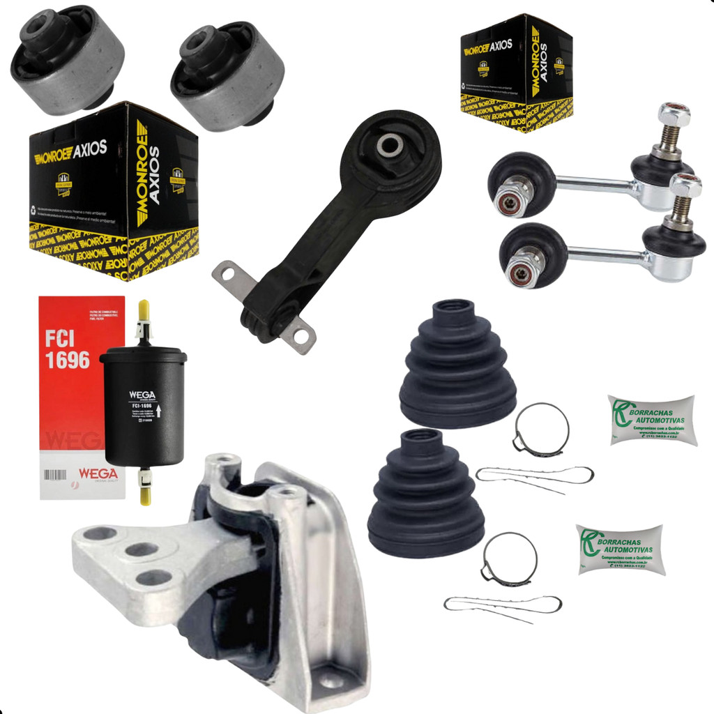 Buchas Diant Bandeja + Bieletas Diant + Coxins Motor + Coifa Homocinética + Filtro Combustível New Civic