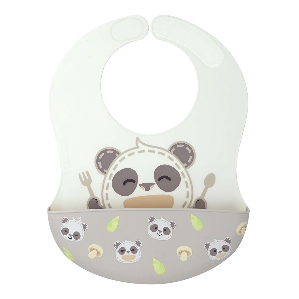Babador Cobertura Total XL Panda Pebble Cinza - Marcus & Marcus