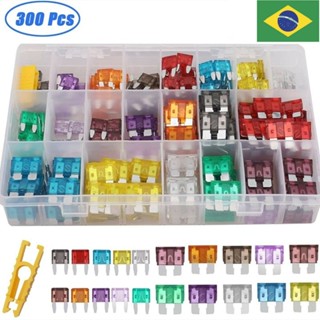 300 Pcs Conjunto Sortido Perfil De Tamanho Médio Lâmina Fusível Carro Auto Caminhão 2-40A Com Caixa Clipe em Oferta na Shopee