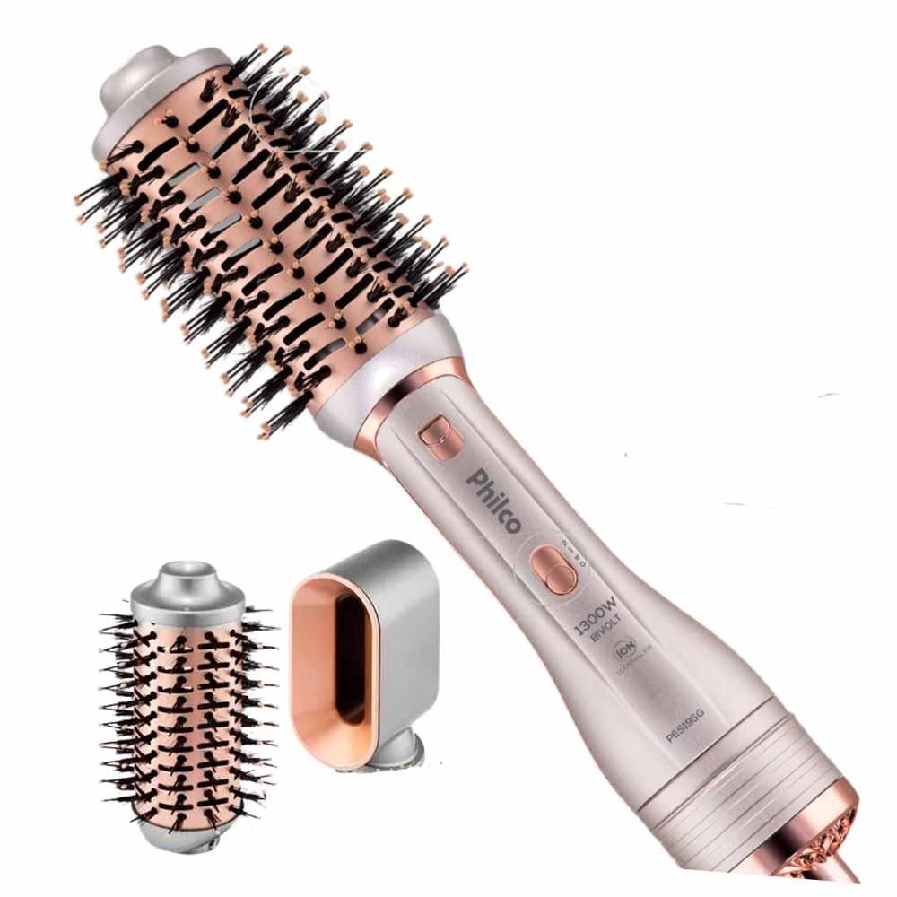 Escova Secadora Philco PES19SG 3 acessórios 1300W Bivolt