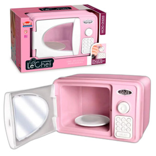 Brinquedo Forno Microondas Infantil Le Chefe Rosa - Usual Brinquedo em Oferta na Shopee
