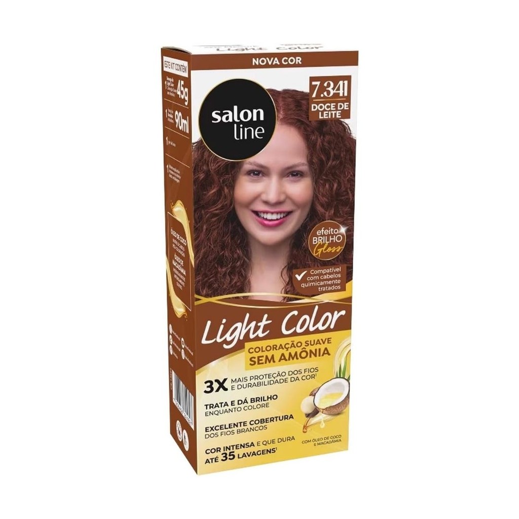 Tinta Light Color Kit 7.341 Doce De Leite