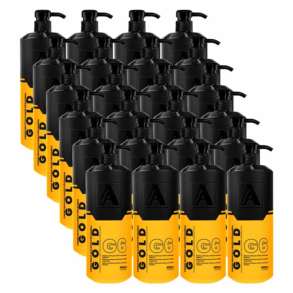 Kit 24x Creme Pós Barba gold G6 350ml original Alfa Look's