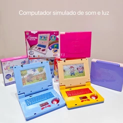 Notebook De Brinquedo Laptop Infantil Musical Com Luz Educativo Presentes para crianças
