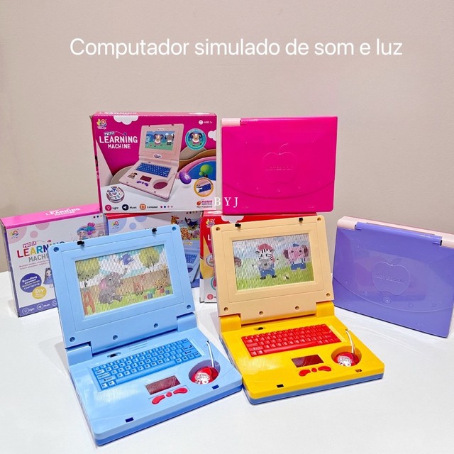 Notebook De Brinquedo Laptop Infantil Musical Com Luz Educativo Presentes para crianças