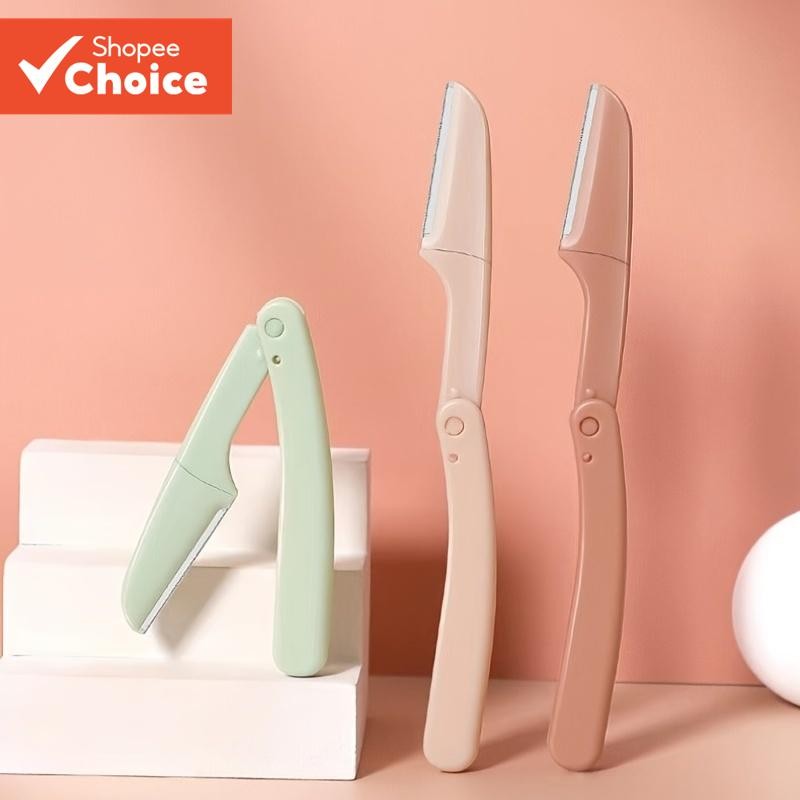 Navalha De Sobrancelha Segura Dobrável Portátil Aparador Depilador Para Mulheres