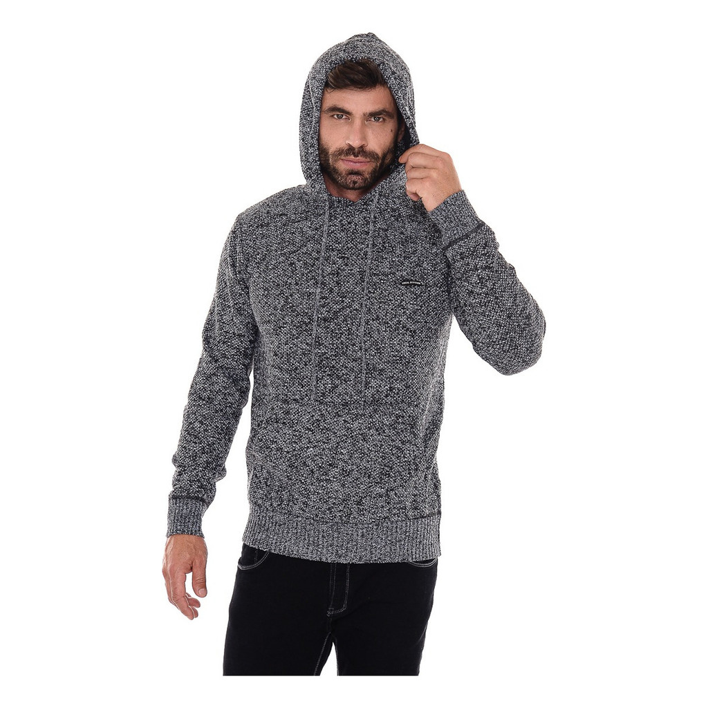 Blusa Com Capuz Tecido Grosso Texturizado Masculino