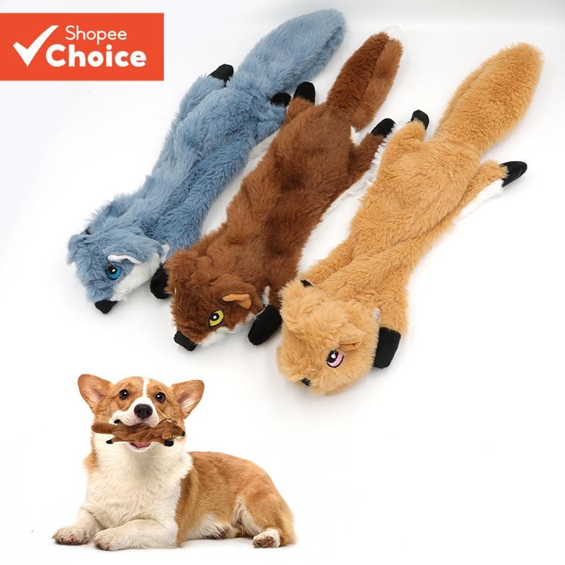 Brinquedo de Pelúcia de Pele de Cachorro com Limpeza Dentária Resistente à Mordida para Animais de Estimação