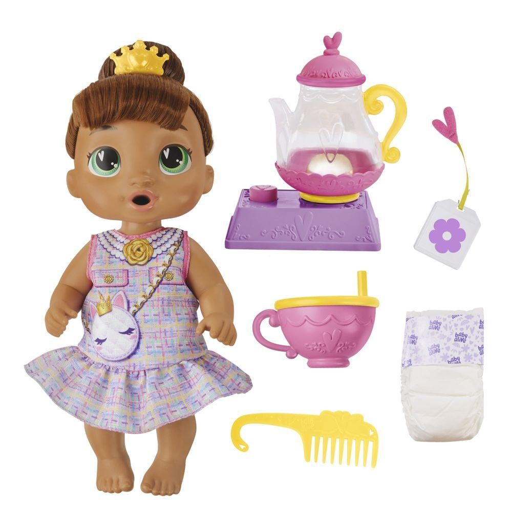 Baby Alive Festinha do Chá Sophia Sparkle Morena - Hasbro em Oferta na Shopee