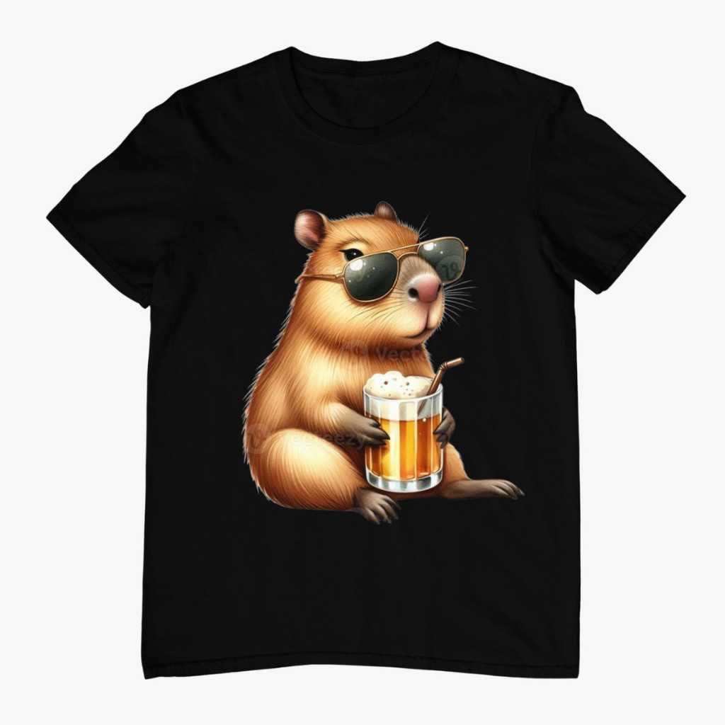 Camiseta Capivara T-Shirt 100% Algodao Premium Verao estampada em Oferta na Shopee