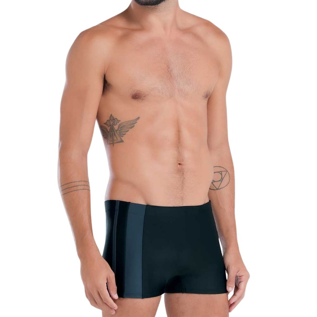 Sunga Praia Piscina Boxer Mash Com Bolso Secagem Rápida Poliamida
