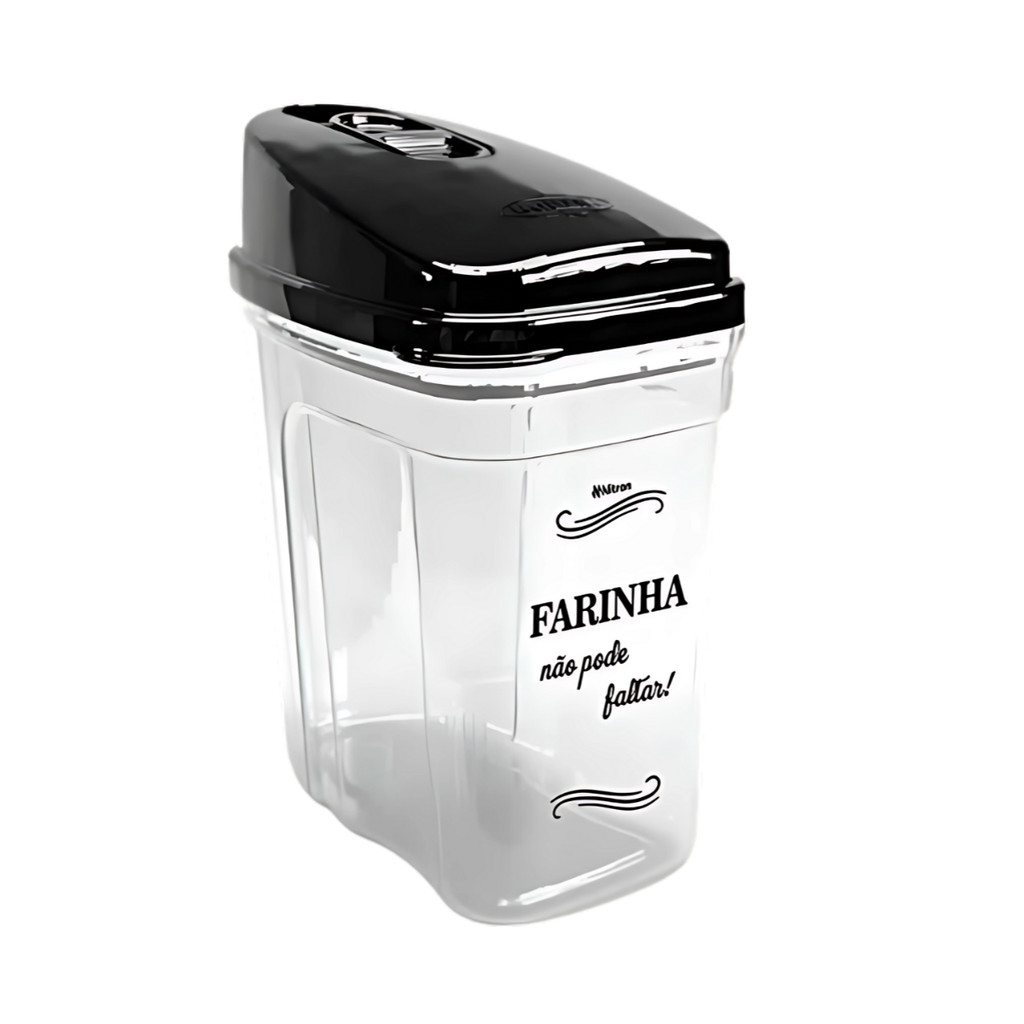 Farinheira Portátil Transparente Com Tampa 836ml Nitron em Oferta na Shopee