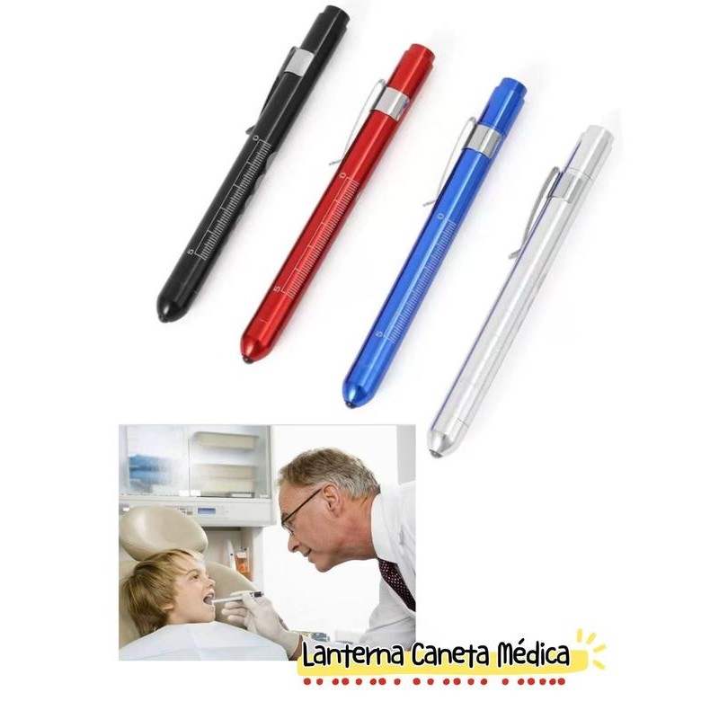 Lanterna tipo Caneta  LED com Pilhas para Exame Médico e Cuidados Pessoais de bolso LED