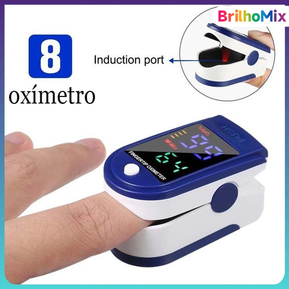 Oxímetro de Dedo Digital Portátil com Tela LED, Leitura Rápida de SpO2 e Pulso para Uso Doméstico e Viagem