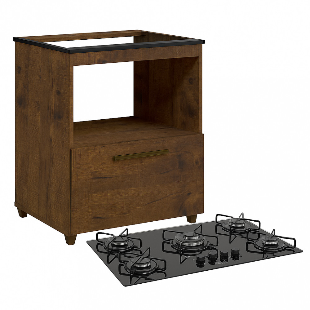 Kit Cooktop 5 Bocas Suggar + Balcao - Home & Living