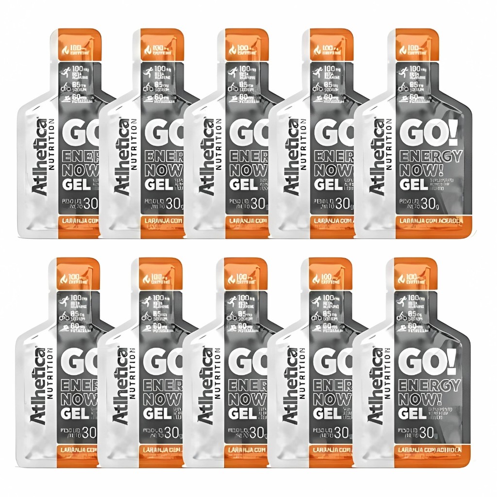 Display c 10 Go Energy Now Gel Atlhetica Laranja com Acerola