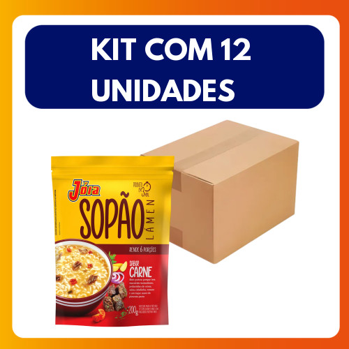 Kit C/12 Unidades Sopao Joia 200g Carne em Oferta na Shopee