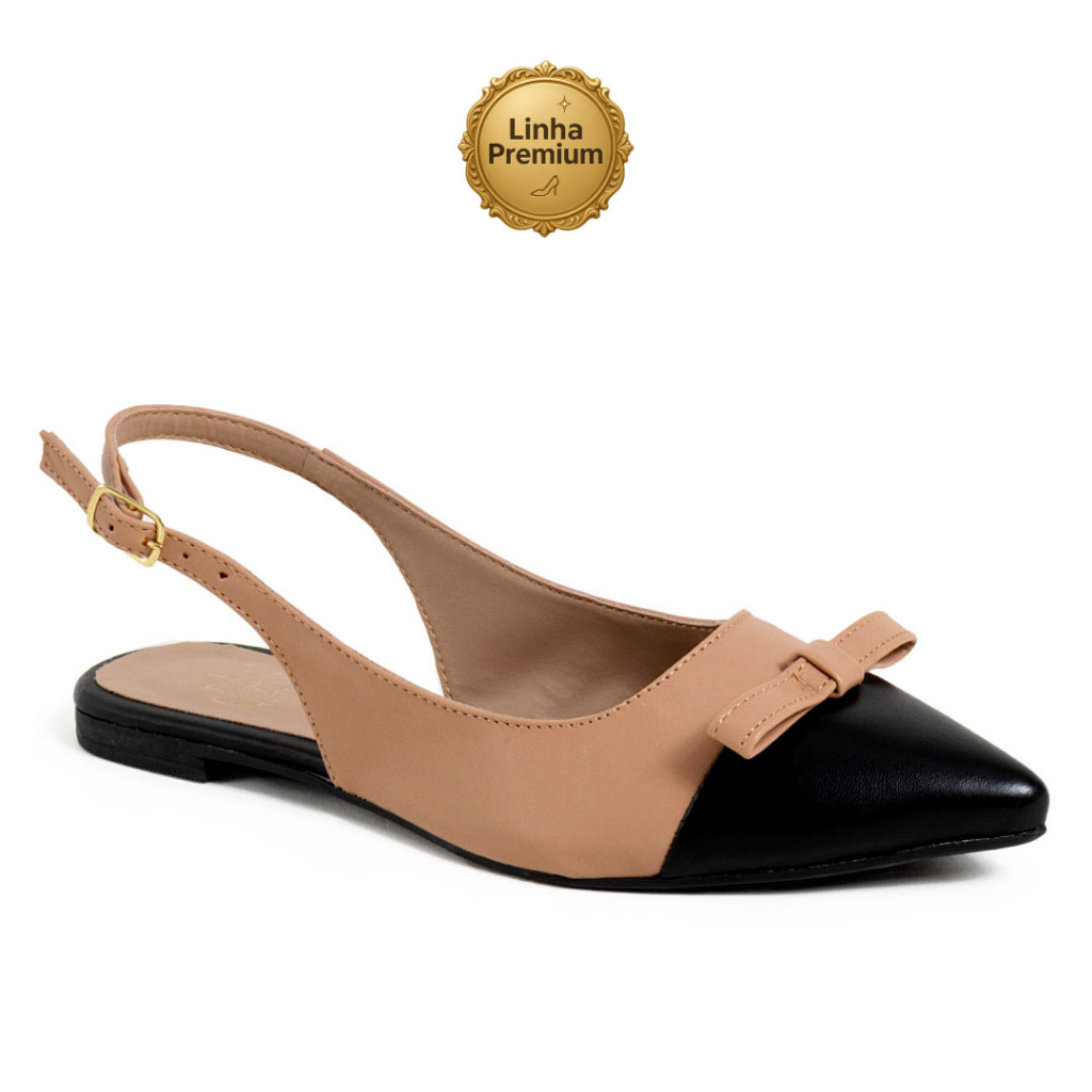 Sapatilha Feminina Casual Com Fivela Ajustável Slingback Super Macia Lançamento