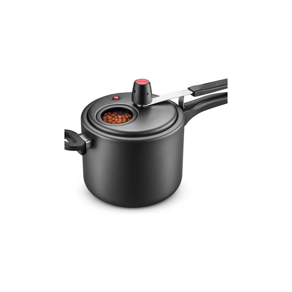 Panela de pressão fechamento interno C/ visor de vidro menor 80mm 4,5l aluminio com antiaderente MTA