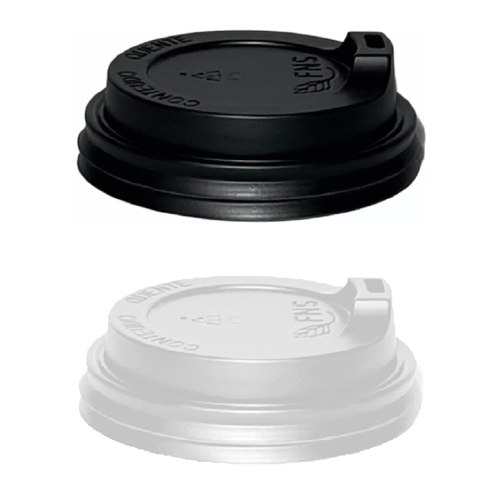 Copo Papel Branco 200ml C/ Tampa Biodegradável 100un Térmico