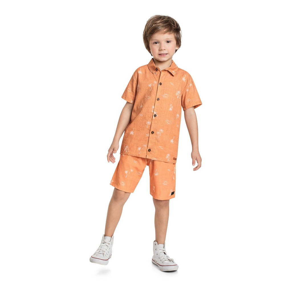 Camisa de Algodão Infantil para Menino Quimby