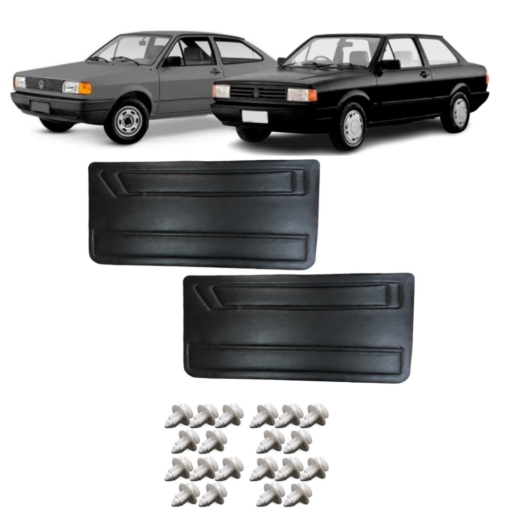 REVESTIMENTO PORTA DIANTEIRA GOL VOYAGE PARATI 1980 1981 1982 1983 PRETO