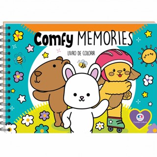 Livro Capa dura Comfy Memories - Para colorir em Oferta na Shopee