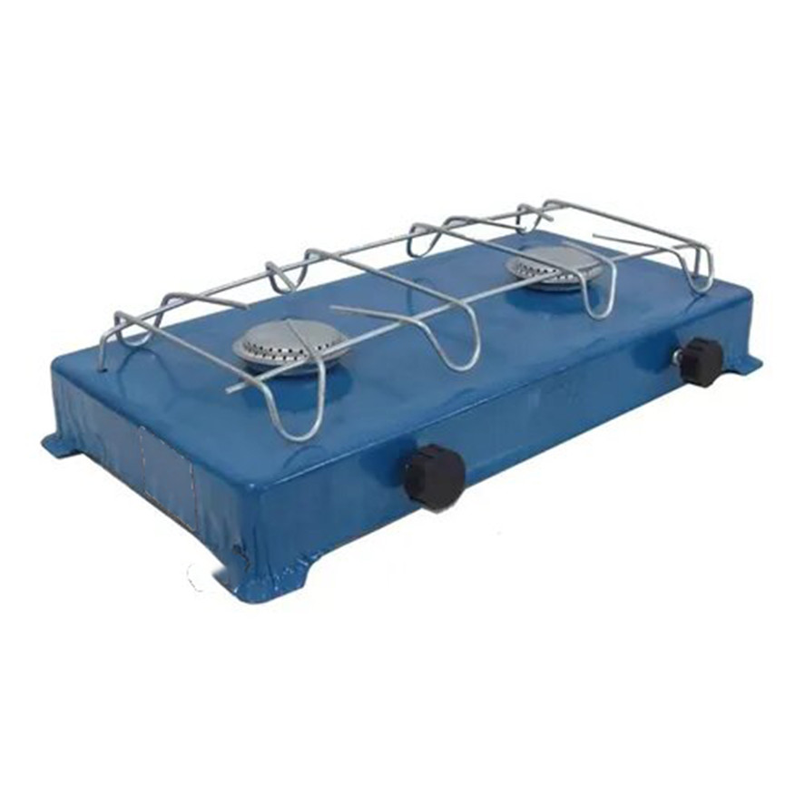 Fogão Camping 2 Bocas Araceba Modelo Acf-0101 Azul