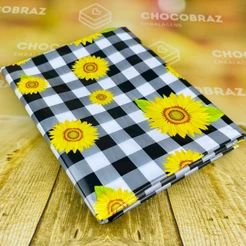 50 TOALHAS XADREZ P/FESTA GIRASSOL PRETO 78X78 INOVE FESTA JUNINA (CHOCO)