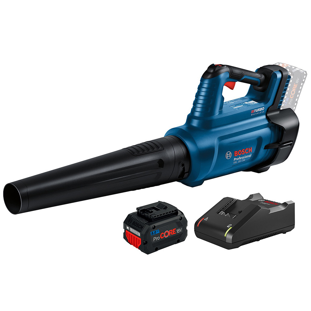Kit Soprador de Folhas a Bateria GBL 18V-750 + Bateria 18V 8Ah ProCore + Carregador GAL 18V-40 (Bivolt) Bosch