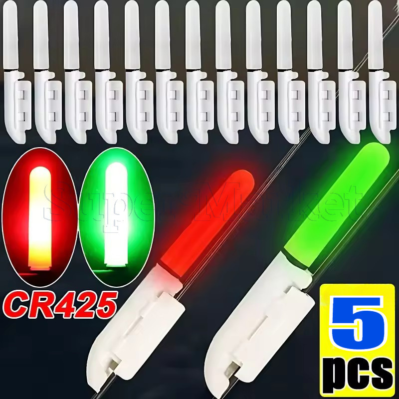 5-1 Pcs Vara Eletrônica Float Stick-De Pesca Rápida Portátil-Flutuador Removível LED Noturna Leve-Equipamento Acessórios