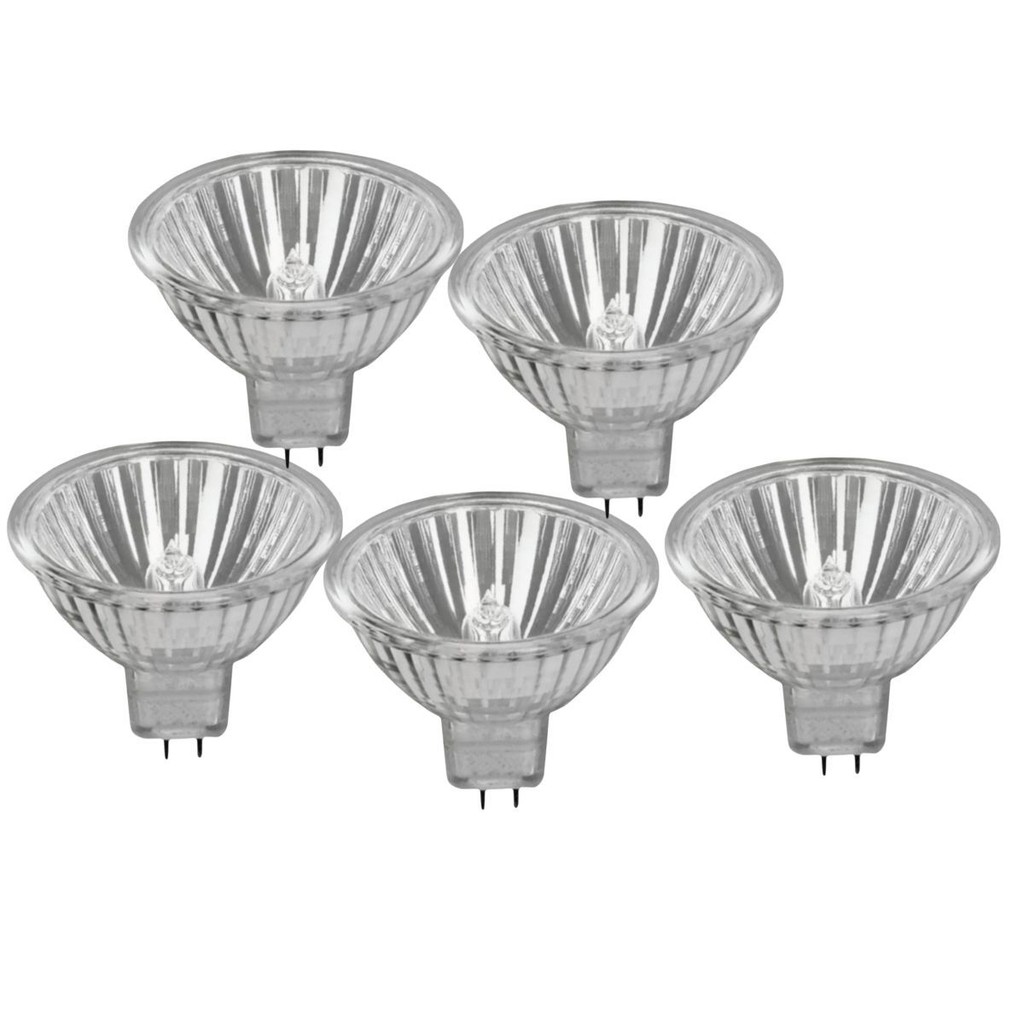 Kit 5 Lâmpadas Halógena Dicróica 50W 12V 2800K Luz Amarela em Oferta na Shopee