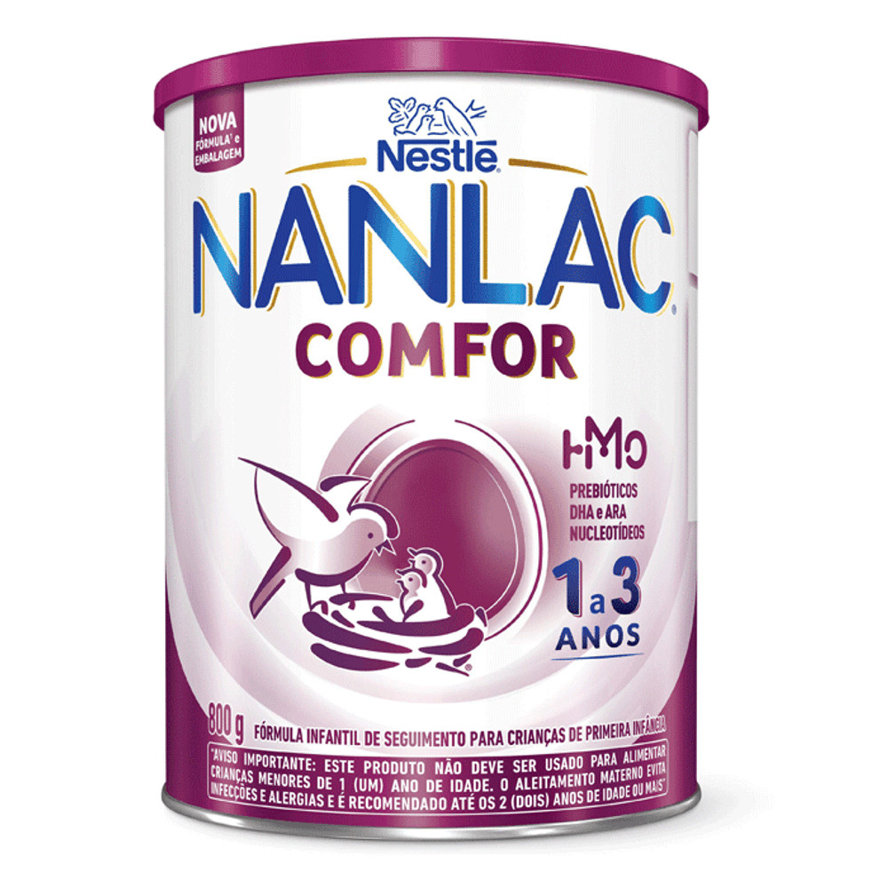 Fórmula Infantil Nanlac Comfor Nestlé 1 a 3 anos 800g