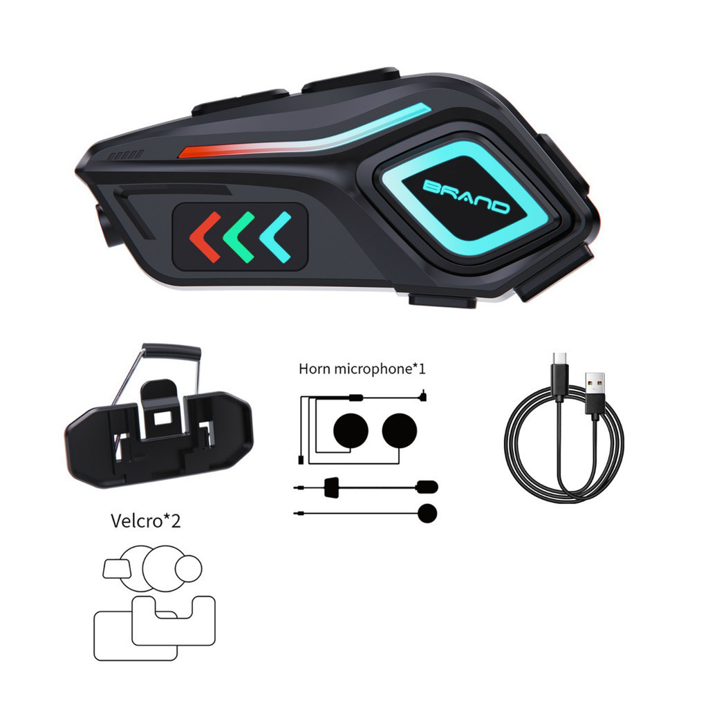 Capacete de motocicleta fone de ouvido bluetooth controle de voz 2 em 1 microfone Ming