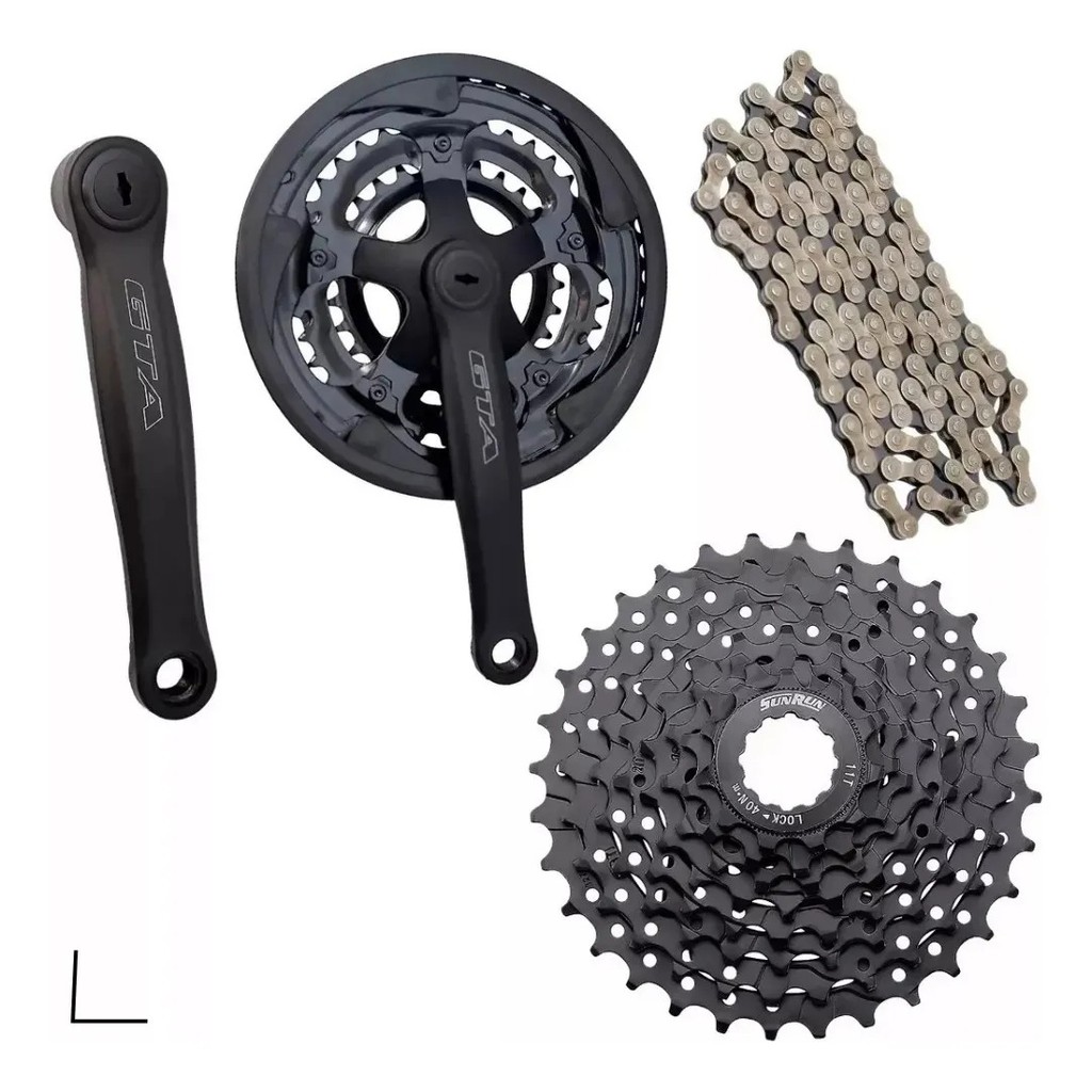 Kit Transmissão 24v Gta Com Pedivela, Catraca K7 E Corrente