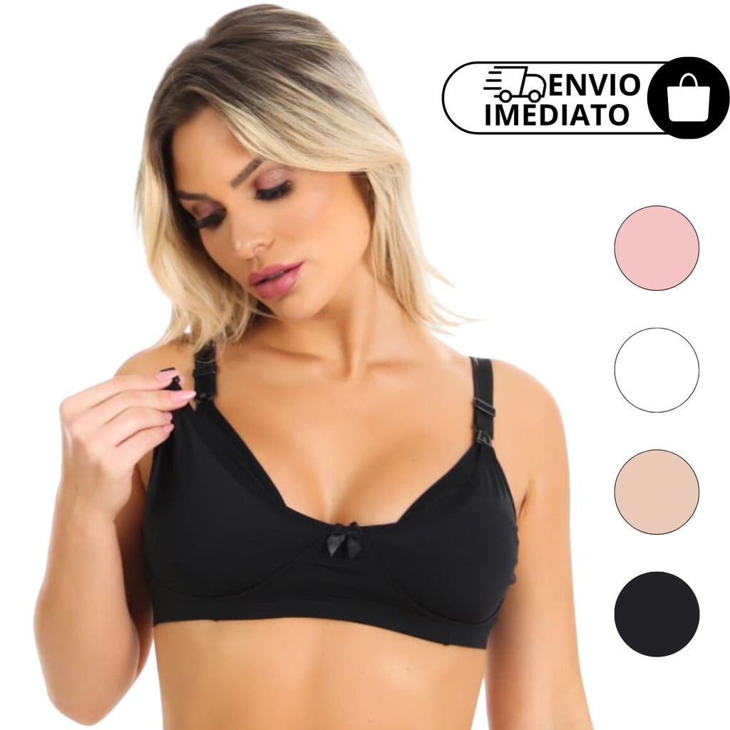 Kit 3 Sutiã Amamentação Reforçado Gestante Grávida Microfibra - AmaLiz N/A em Oferta na Shopee