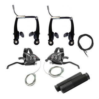 Passador Alavanca Rapid Fire 21v + Freios Vbrake Bicicleta 2 em Oferta na Shopee