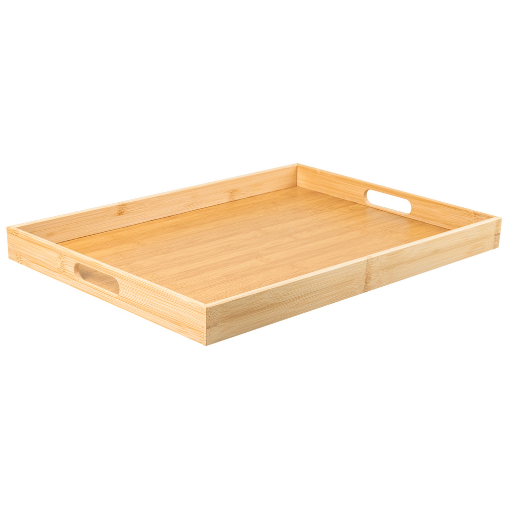 Bandeja Decorativa Grande Sense Bambu Natural Alças Servir Café Manhã Chá Decoração Organiza Mesa Ou em Oferta na Shopee