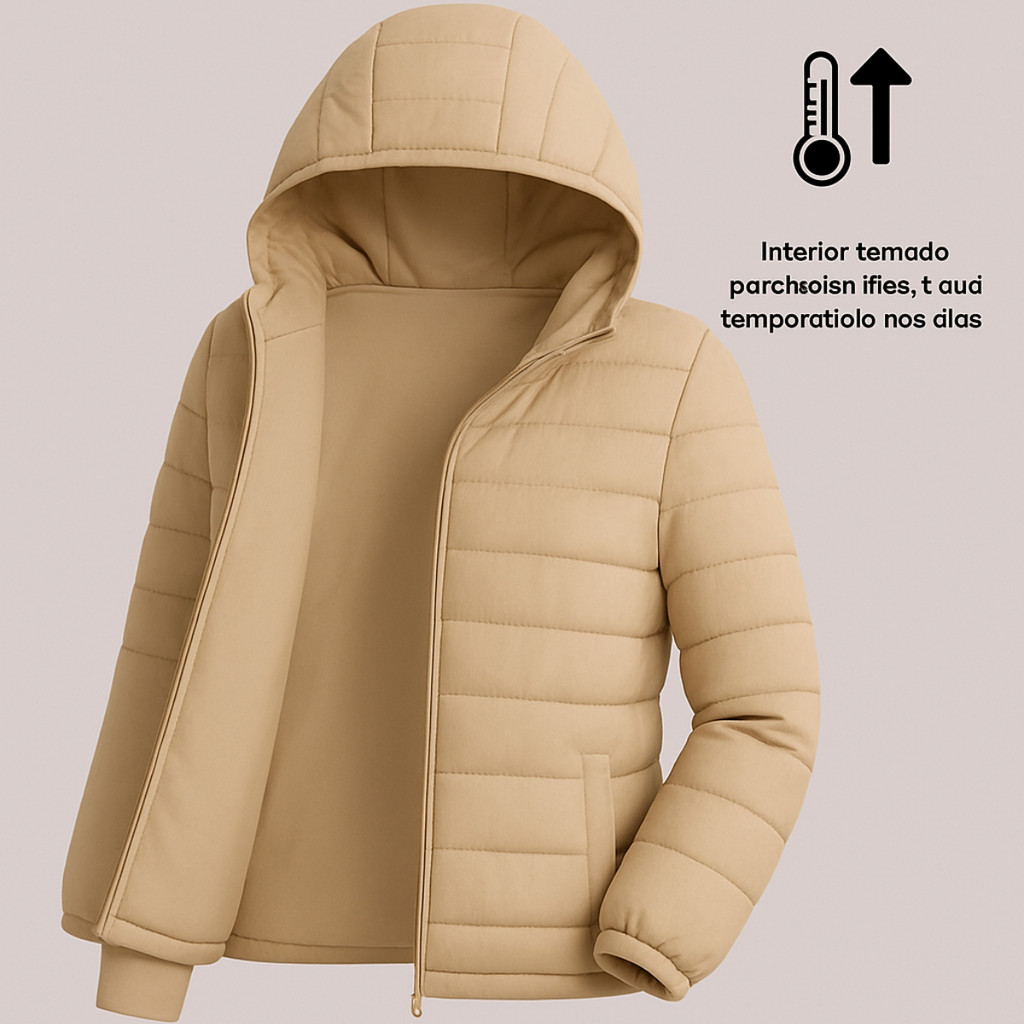 Bobojaco Puffer Impermeável Casaco Jaqueta Feminina
