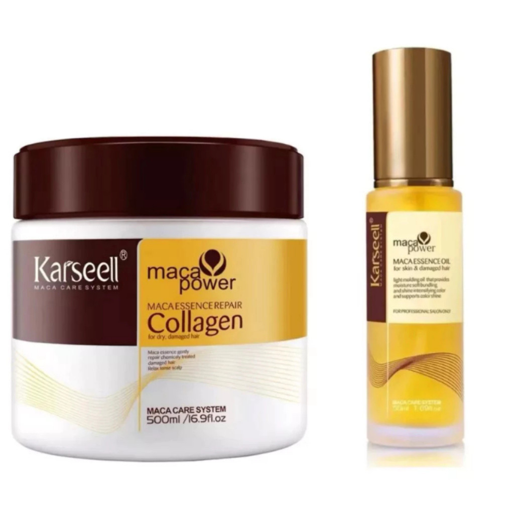 Karseell Colagen Original Kit Máscara Super Hidratação 500g e Óleo Antifrizz 60ml