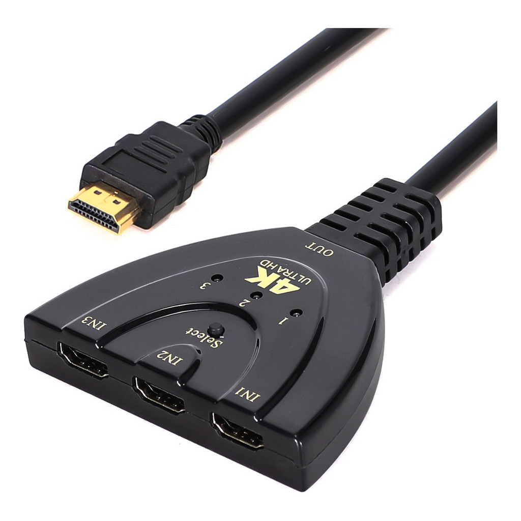 Switch Splitter Distribuidor Divisor Hdmi  3x1 Ultra Hd em Oferta na Shopee